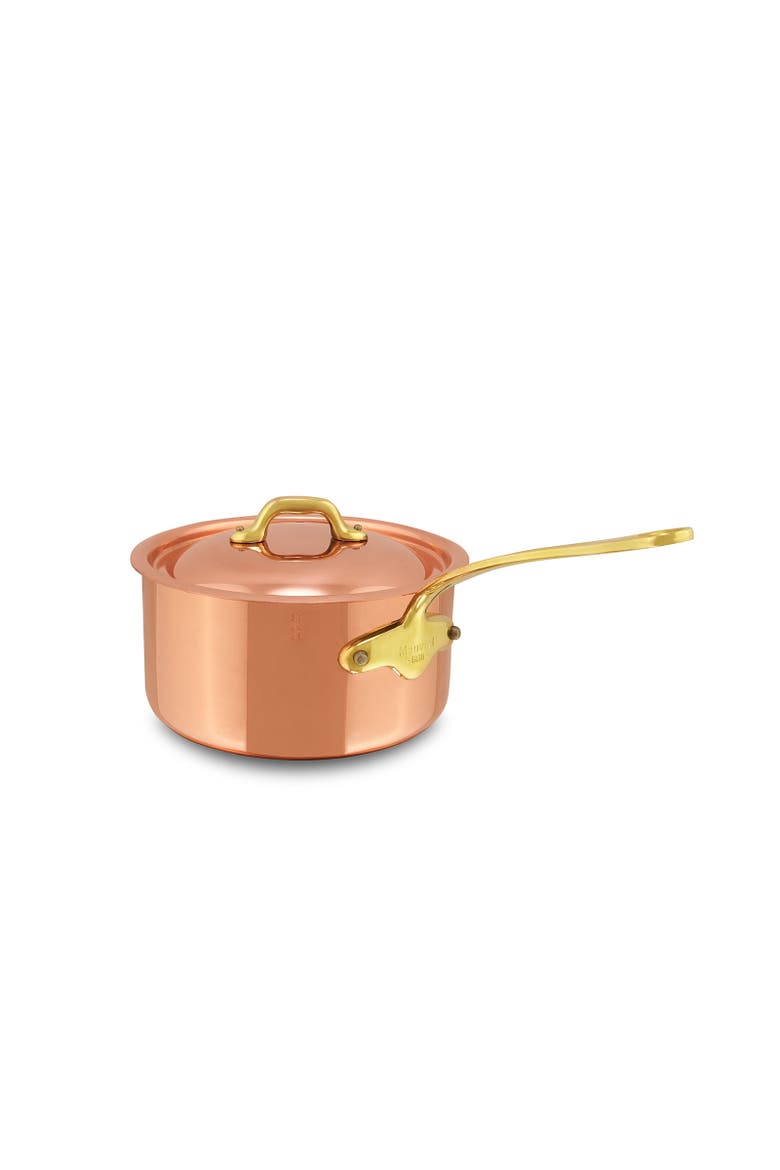 M'Heritage 150 B Copper & Stainless Steel Saucepan With Lid, 2.6-Quart, Main, color, Copper