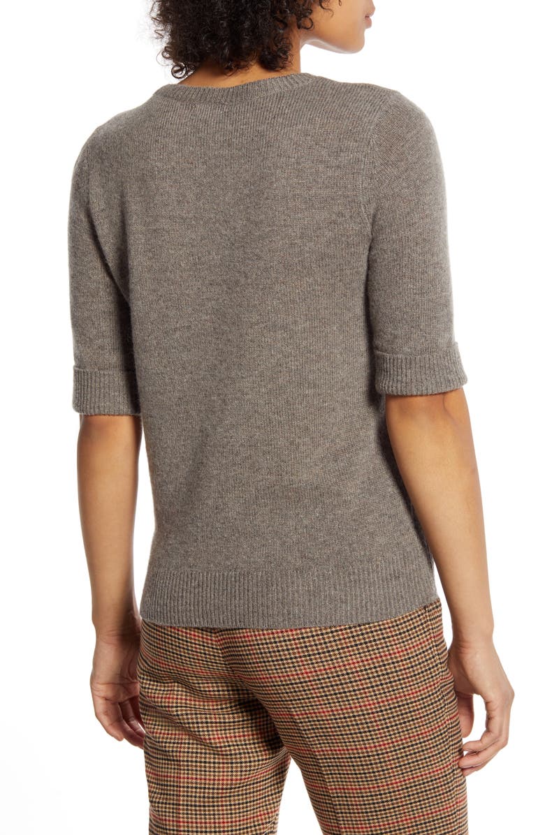 Halogen<sup>®</sup> x Atlantic-Pacific Elbow-Length Sleeve Sweater, Alternate, color, 