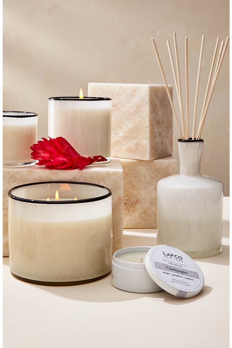 Champagne Signature Candle, Alternate, color, WHITE