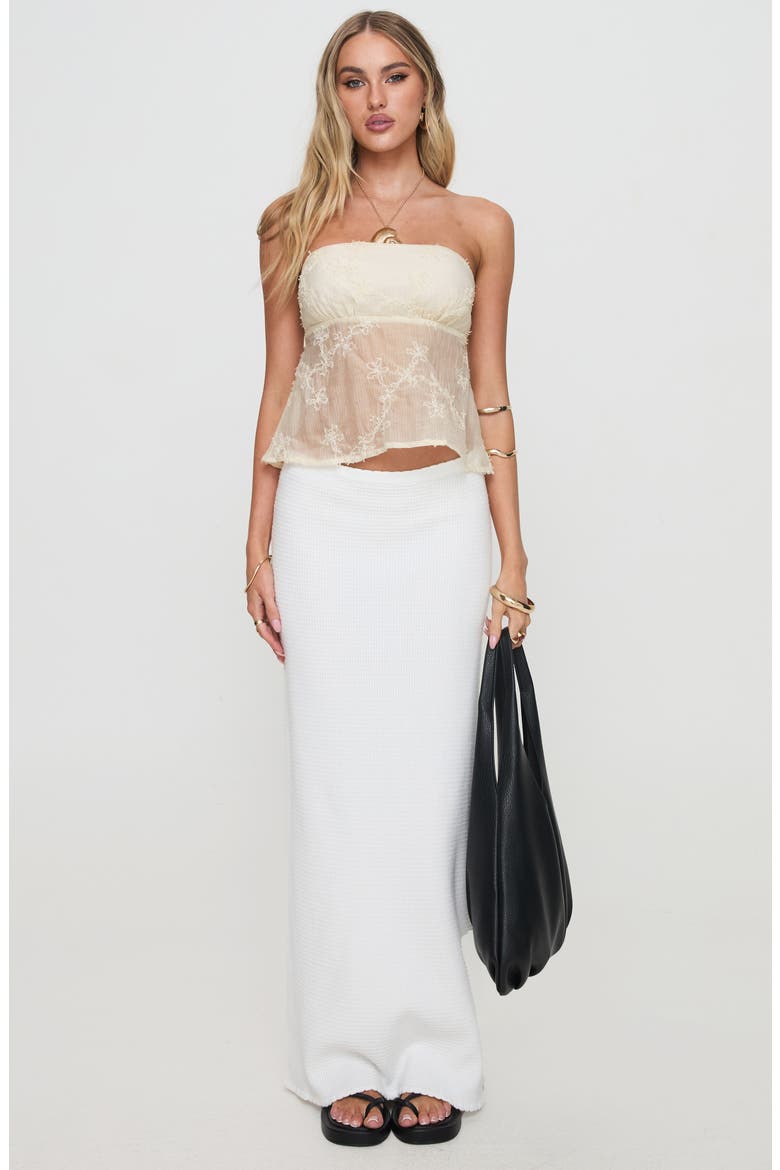 Quinnie Embroidered Strapless Top, Alternate, color, CREAM