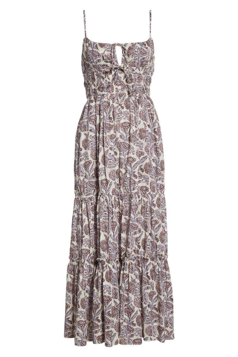 Aydin Print Tiered Cotton Sundress, Alternate, color, MEADOW