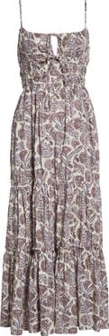 Ulla Johnson Aydin Print Tiered Cotton Sundress