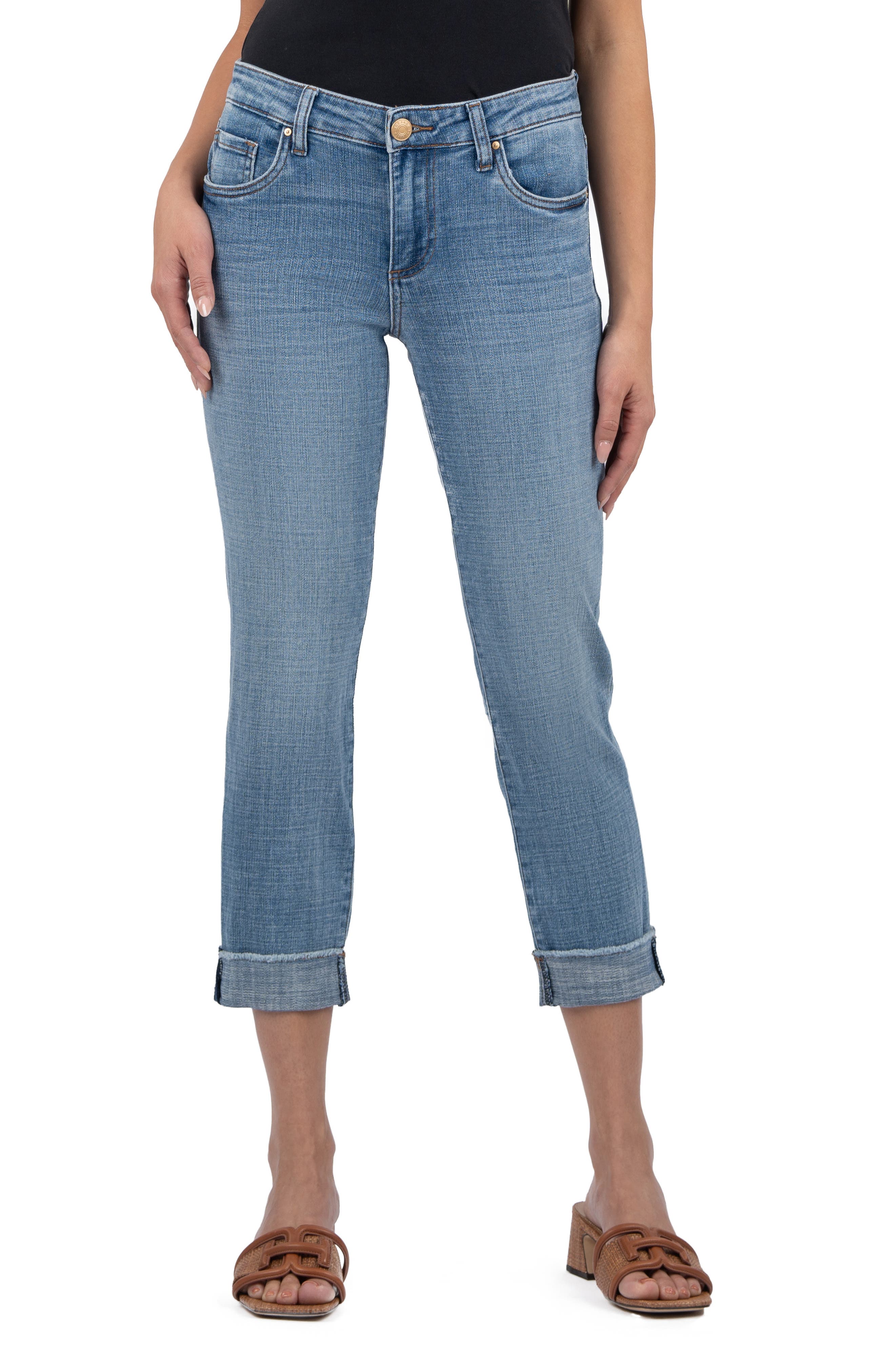 KUT from the Kloth Amy Crop Straight Leg Jeans