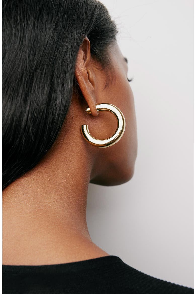 Jamma Mini Hoops, 1-Inch, Alternate, color, GOLD