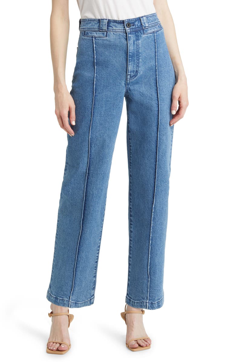 Madewell The Perfect Vintage Pintuck High Waist Wide Leg Jeans, Main, color,