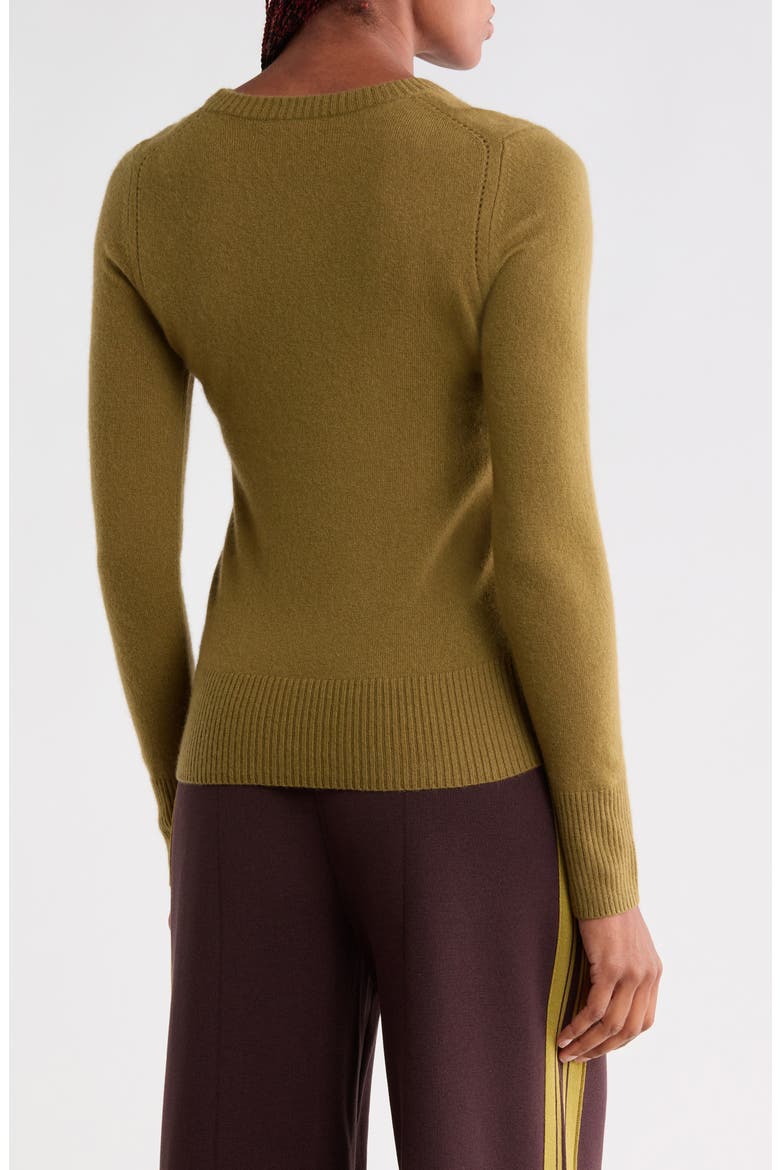 Anya Crewneck Wool Blend Sweater, Alternate, color, KHAKI GREEN