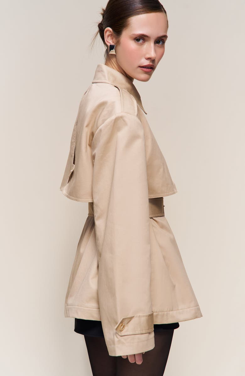 Guizio Thea Trench Coat, Alternate, color, Soft Taupe