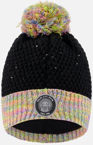 Deux par Deux Lined Knit Hat with Pompom