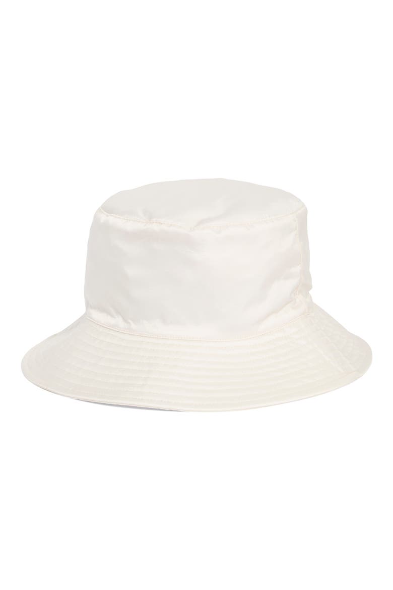 Taffeta Bucket Hat, Alternate, color, CHALK WHITE