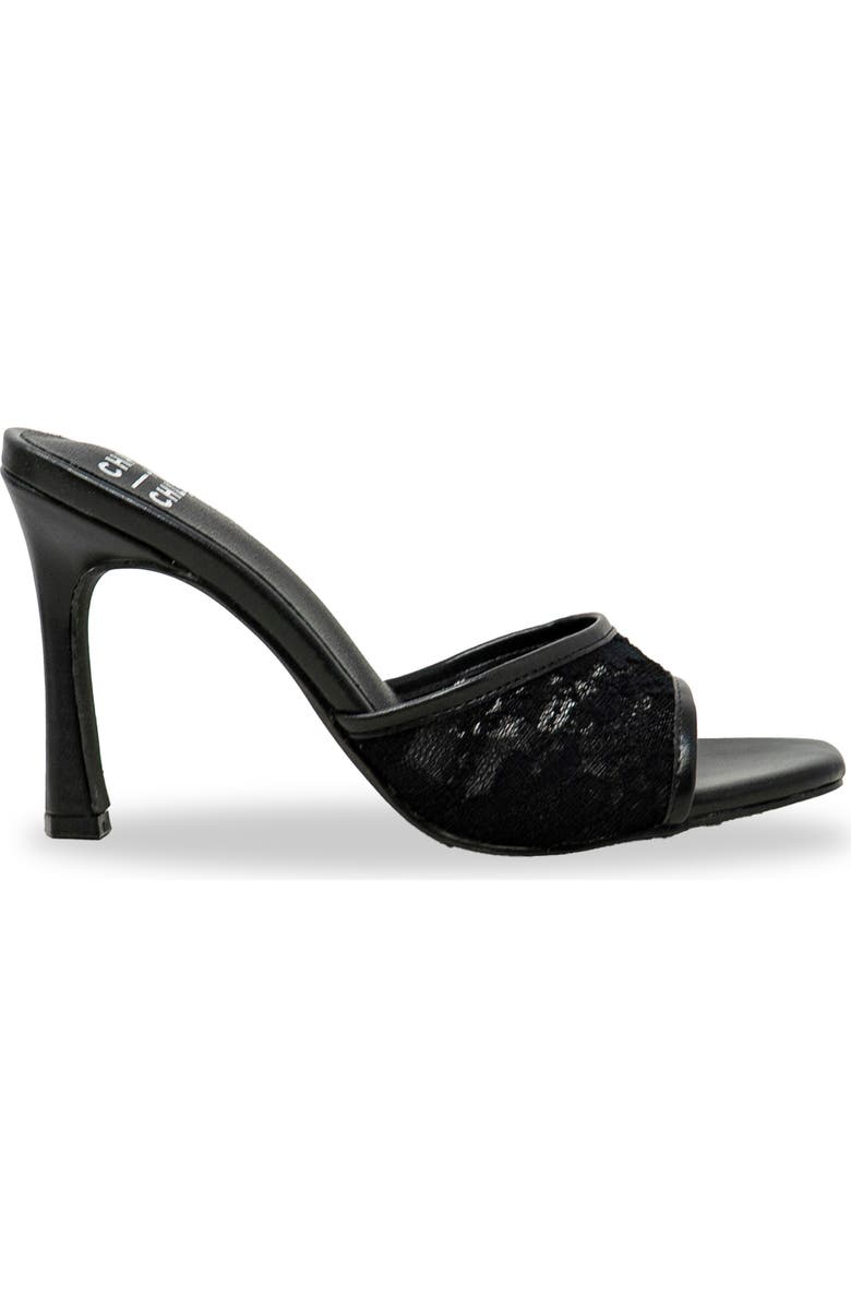 CHASE AND CHLOE Nerissa Lace Sandal, Alternate, color, Black Lace