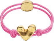 UNODE50 Elastic Thread Bracelet with 18K Gold-Plated Heart