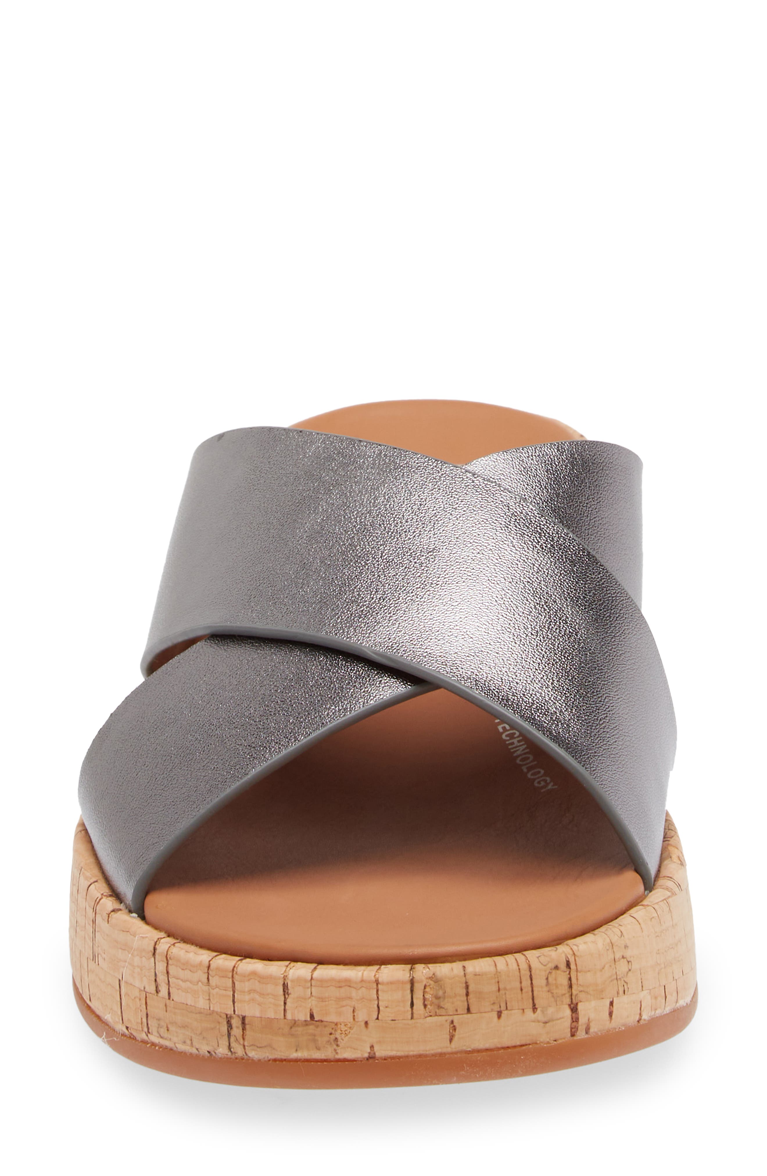 FitFlop F-Mode Metallic Slide Sandal, Alternate, color, 