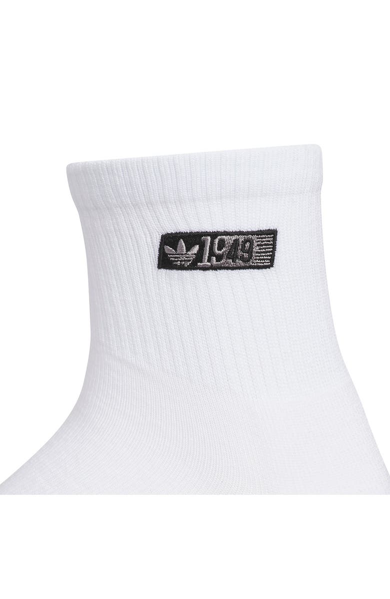 adidas Assorted 3-Pack Performance High Quarter Crew Socks, Alternate, color, White