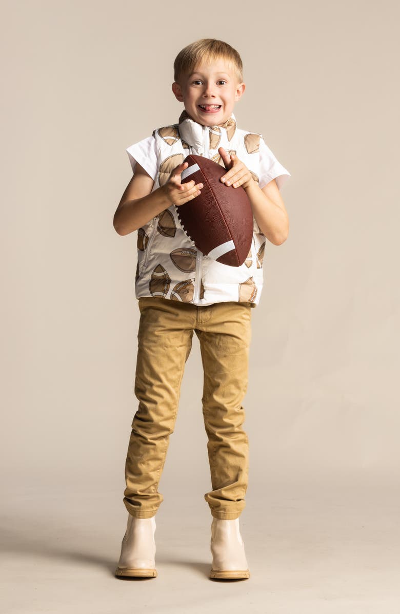 CALONIE Kids
Casey Reversible Down Puffer Vest, Alternate, color, Tan