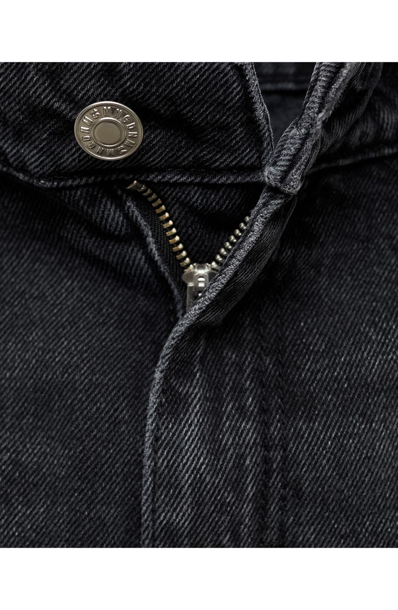 MANGO High Waist Straight Leg Jeans, Alternate, color, Black Denim