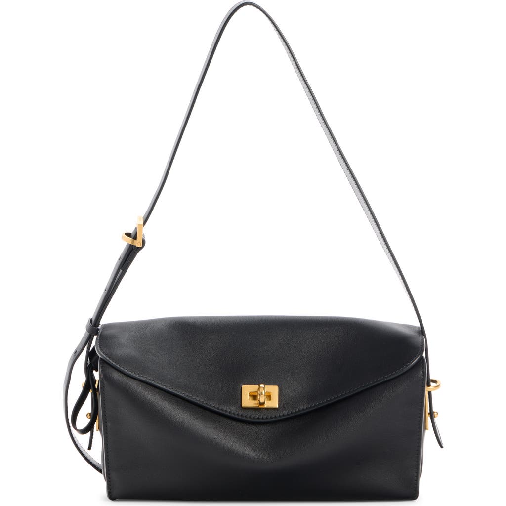 Balenciaga Medium Paris Vii Leather Shoulder Bag In Black