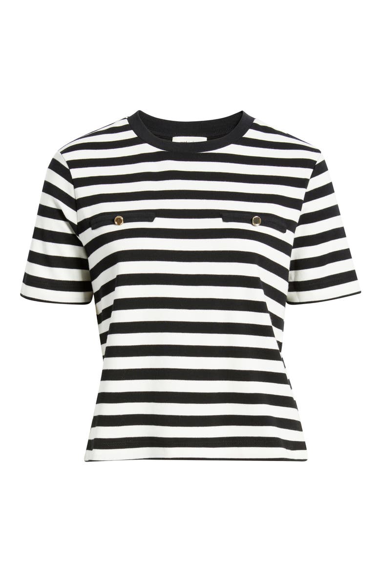 Stripe Cotton T-Shirt, Alternate, color, BLACK STRIPE