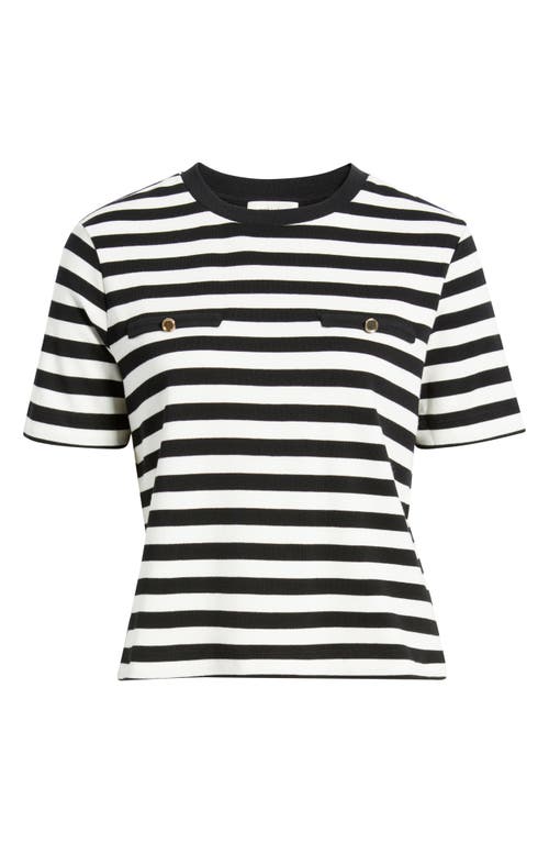 Mavi Jeans Stripe Cotton T-shirt In Black