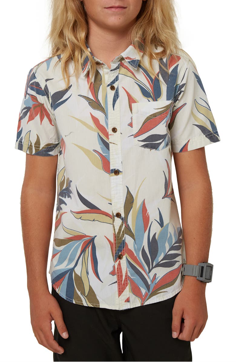 O'Neill Rania Floral Short Sleeve Button-Up Shirt, Alternate, color, 