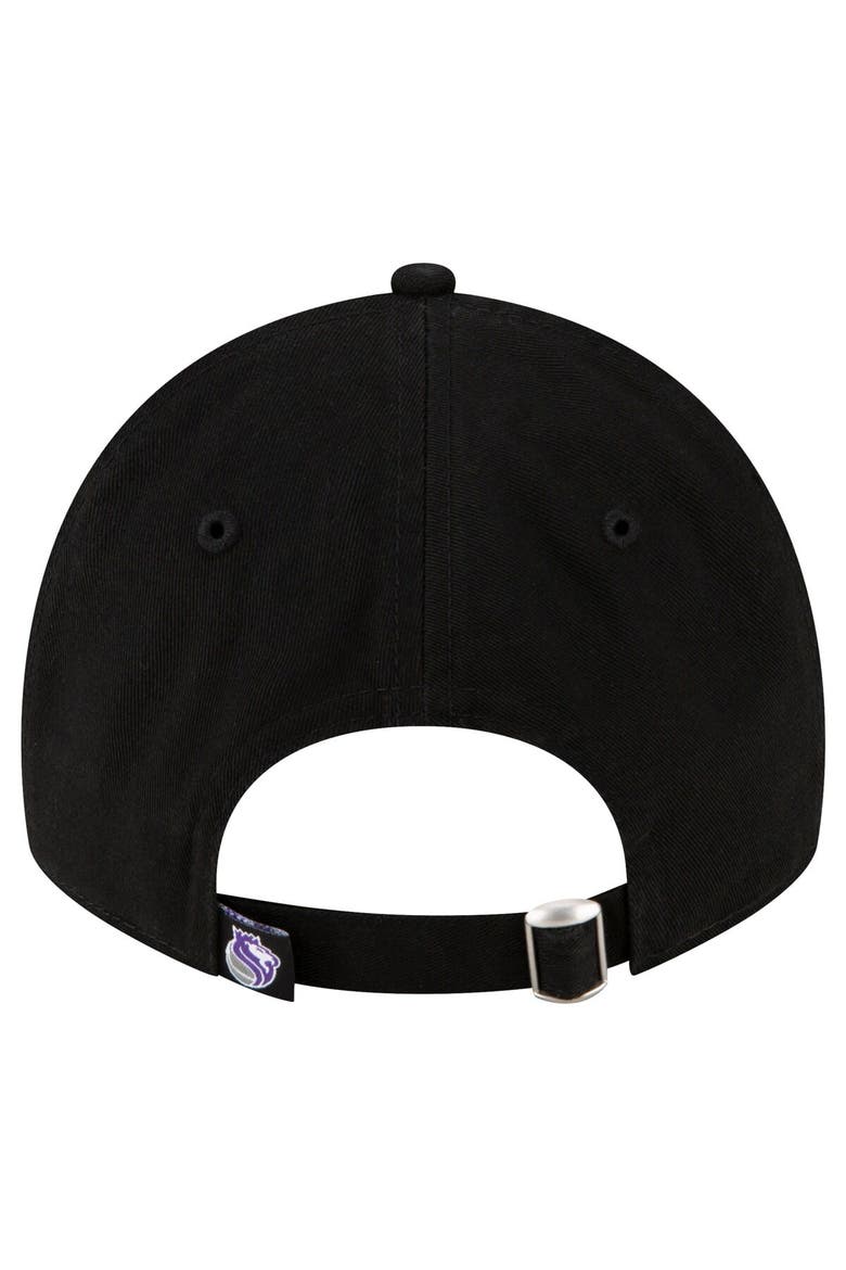 Men's New Era Black Sacramento Kings Team 2.0 9TWENTY Adjustable Hat, Alternate, color, Black