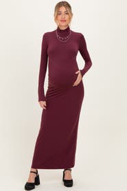PinkBlush Turtleneck Long Sleeve Maxi Dress