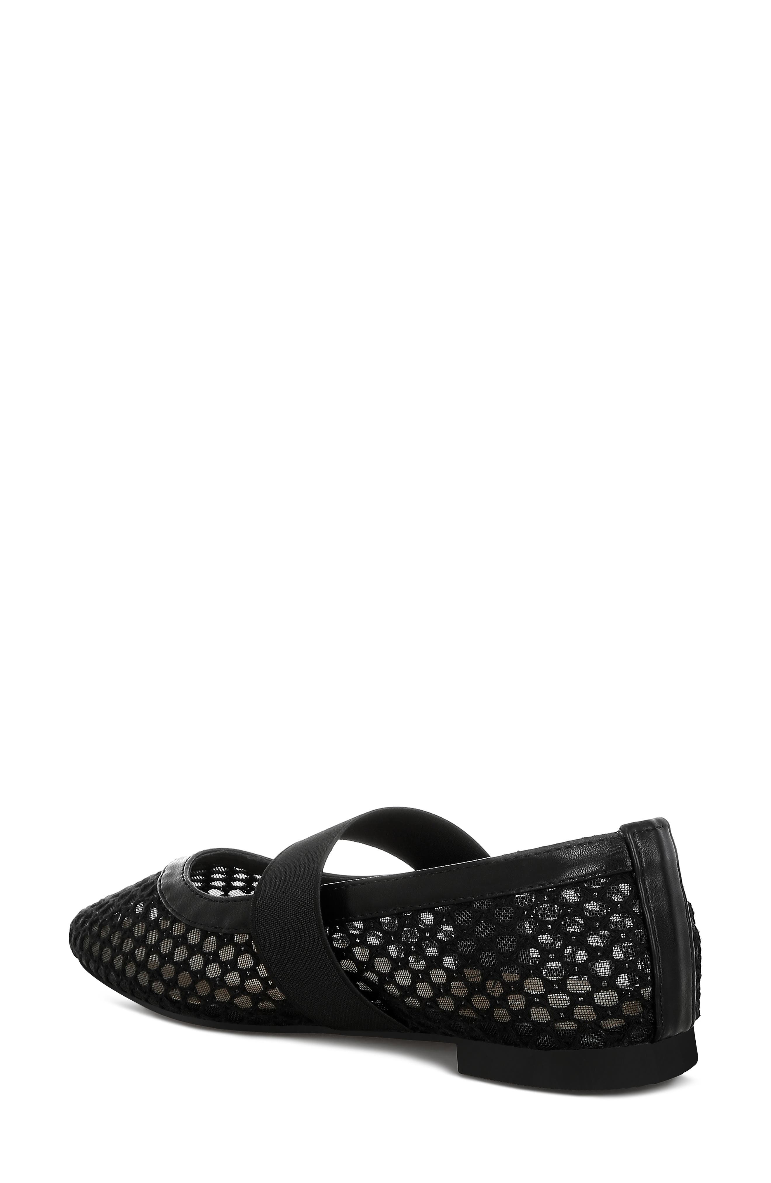 LONDON RAG Nayela Mesh Mary Jane Flat, Alternate, color, Black