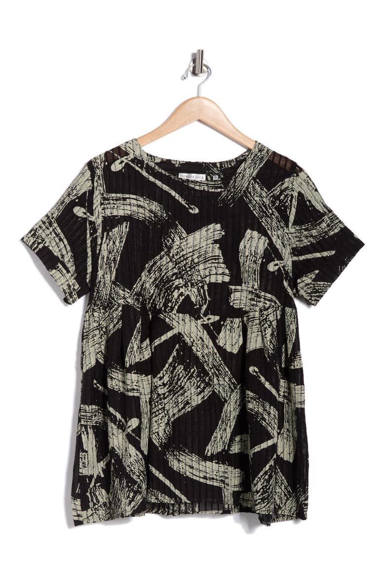 Draped Grommet T-Shirt, Alternate, color, BLACK