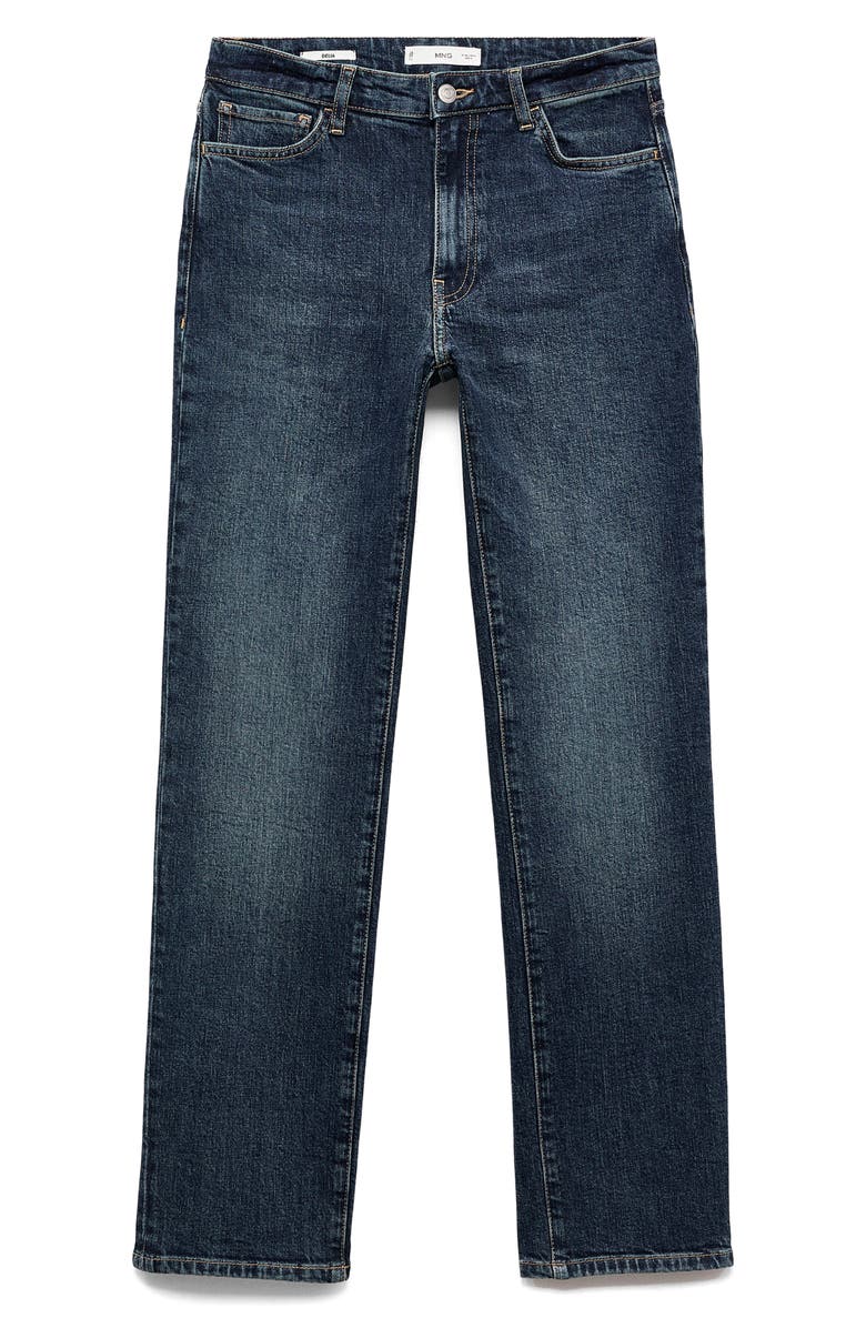 MANGO Slim Fit Jeans, Alternate, color, Dark Blue