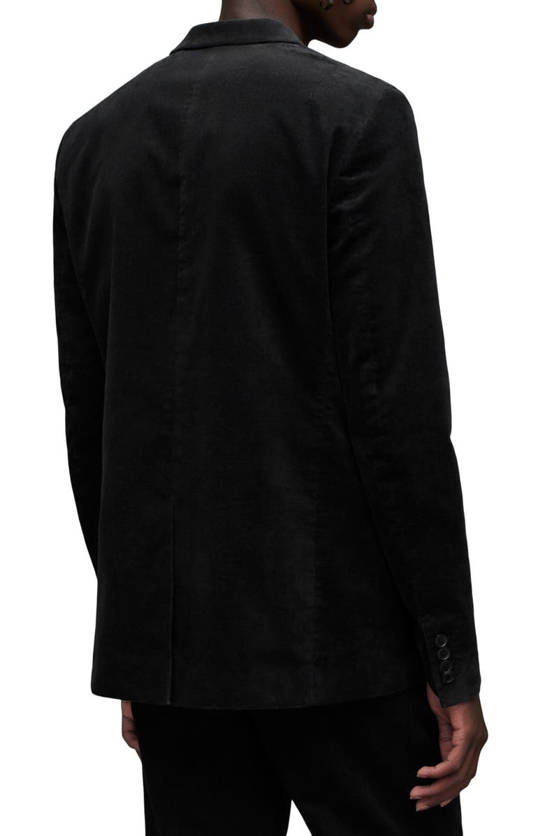 AllSaints Kiels Stretch Cotton Blend Velvet Blazer, Alternate, color,