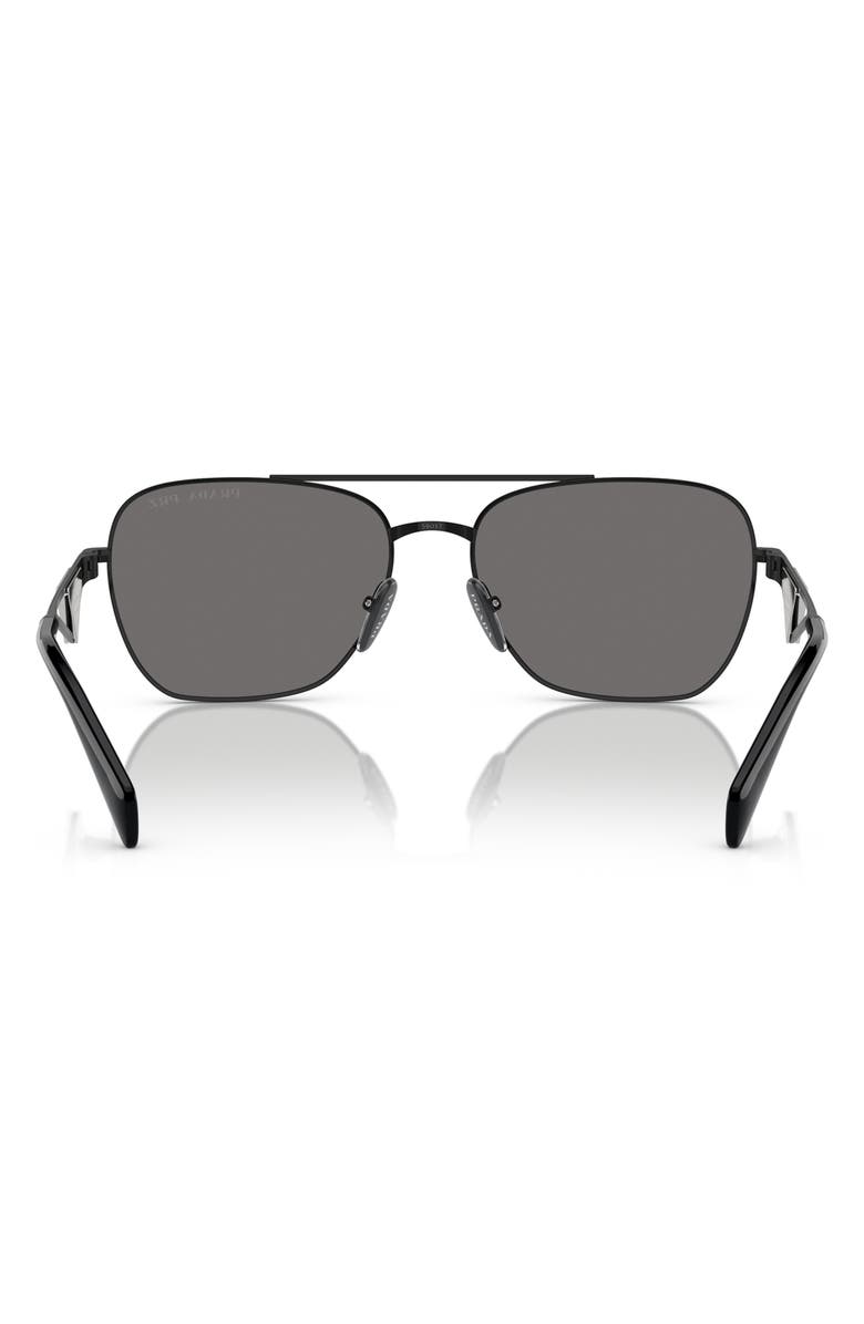 Prada 59mm Polarized Pillow Sunglasses, Alternate, color, Dark Grey
