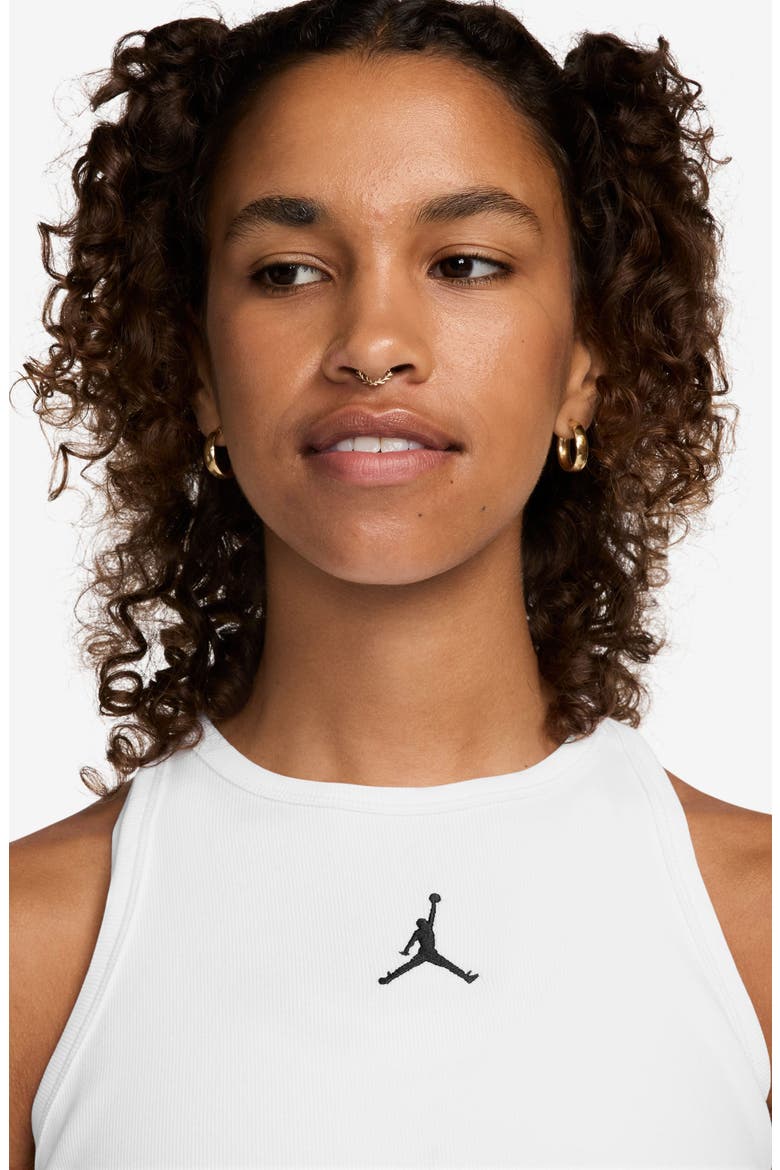 Essential Racerback Tank, Alternate, color, 100 WHITE/BLACK