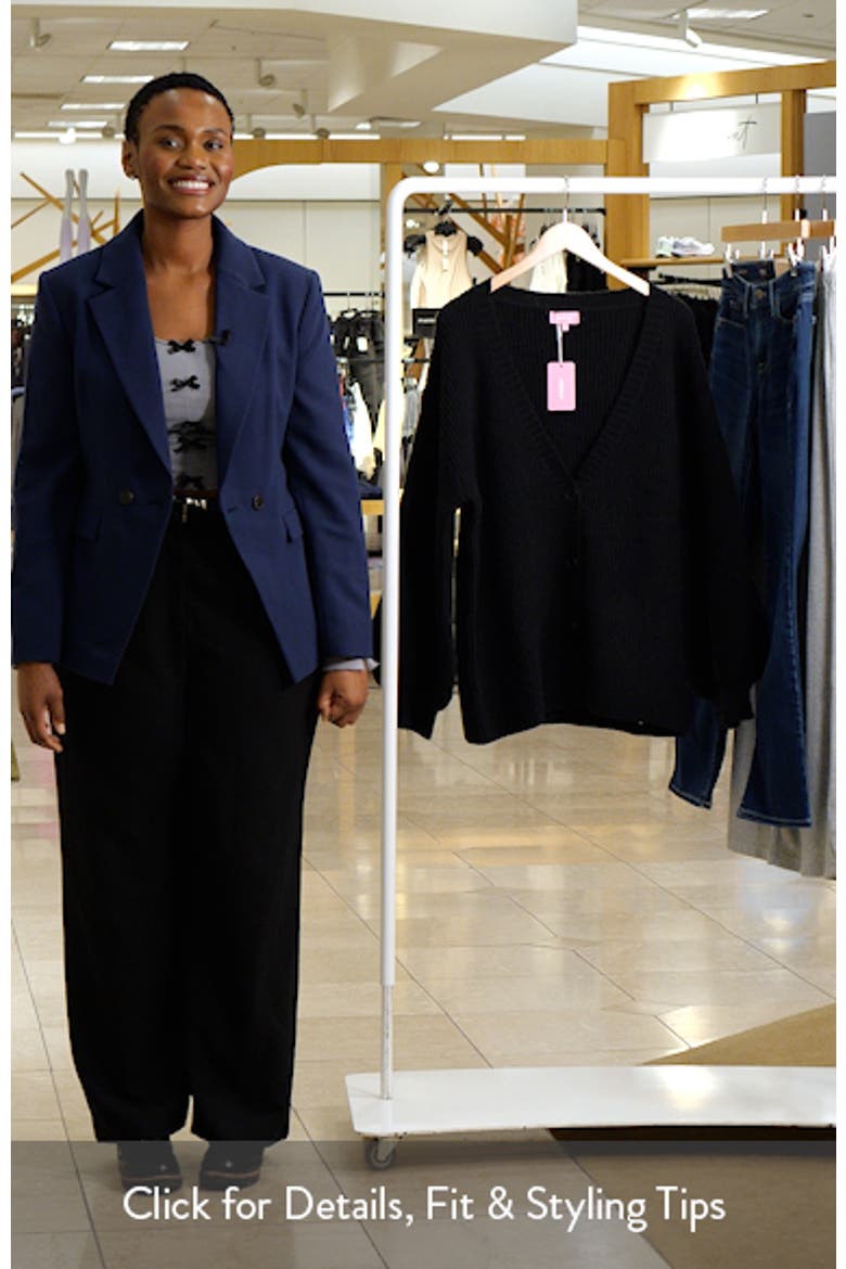 Mathilde Oversize V-Neck Blouson Cardigan video
