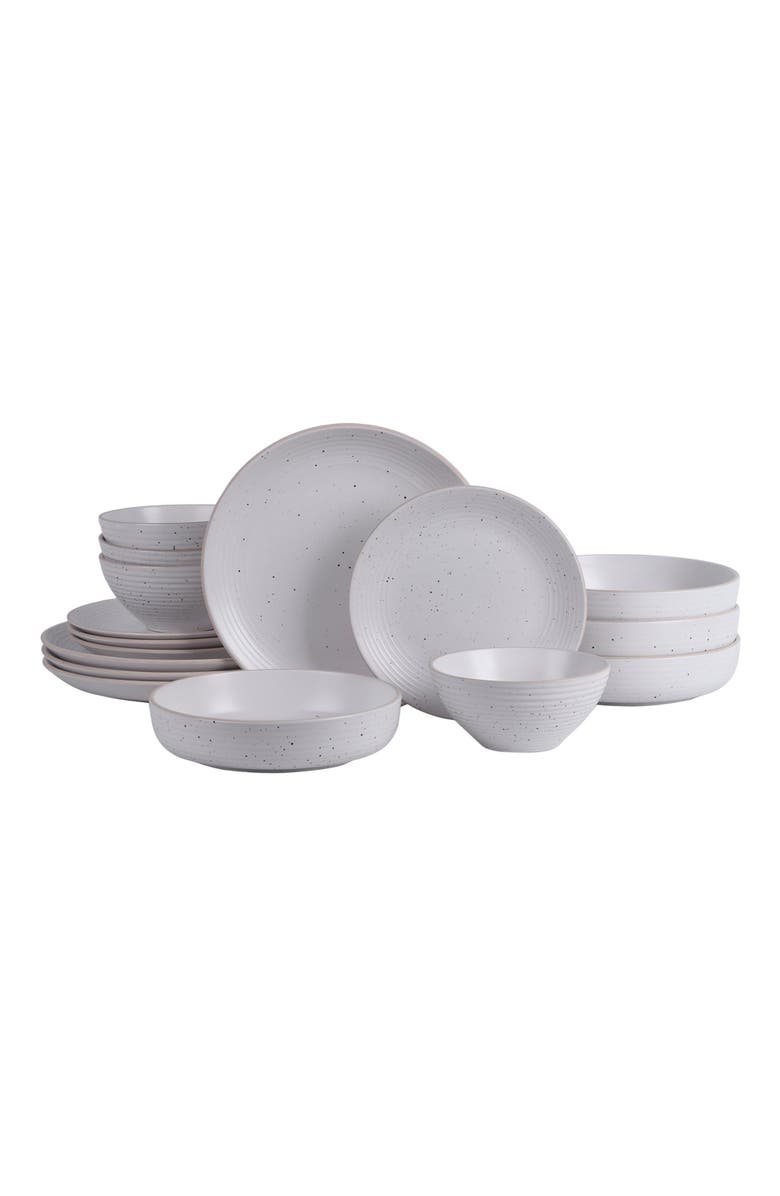 Stone Lain Lauren Stoneware 16-Piece Dinnerware Set, Main, color, Off White
