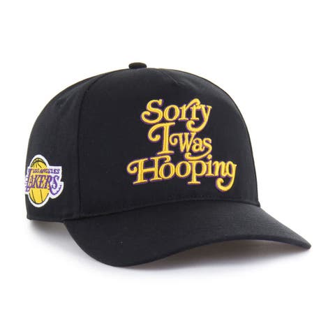 Men's Brand Seen by '47 Black Los Angeles Lakers Sorry I Was Hooping Hitch Adjustable Hat