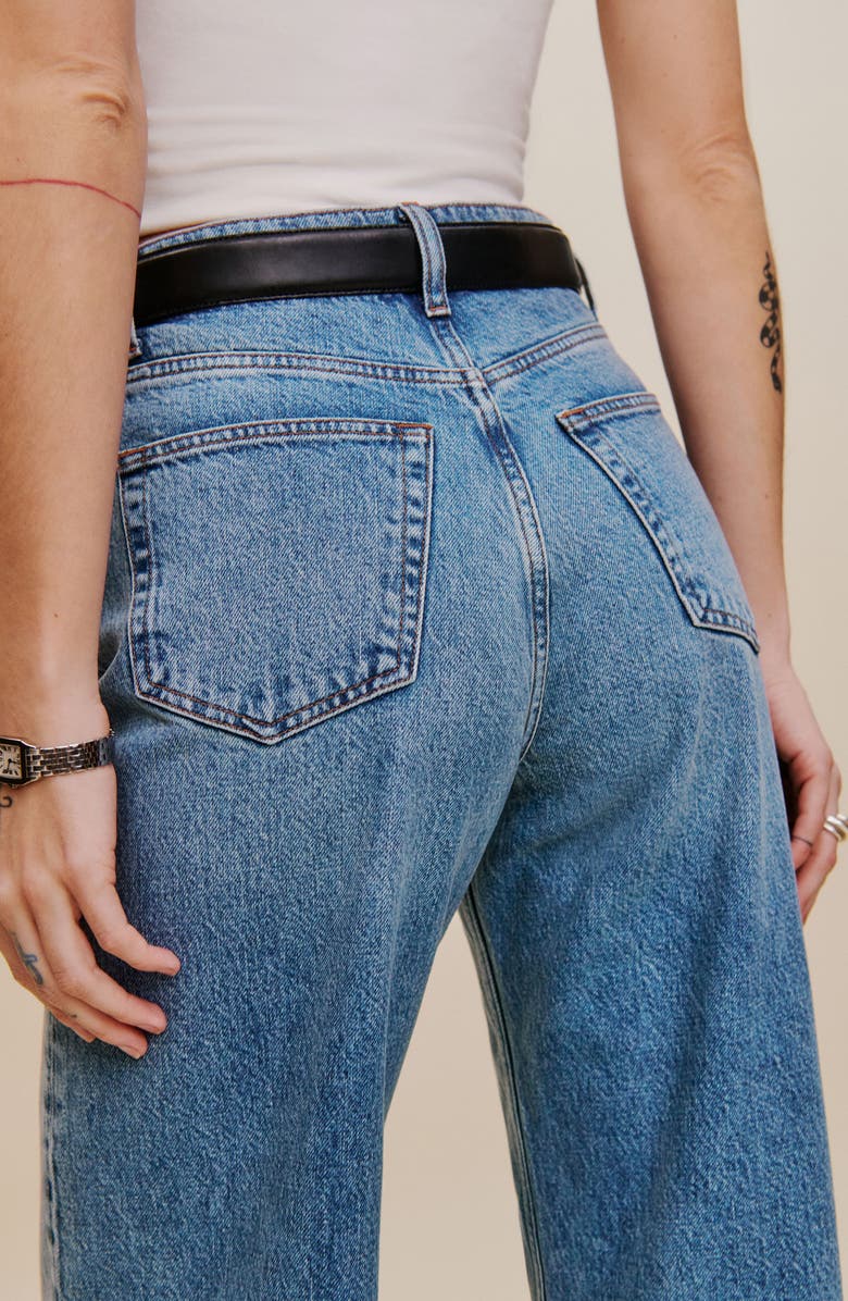 Reformation Cary Cuffed High Waist Slouchy Wide Leg Jeans, Alternate, color,