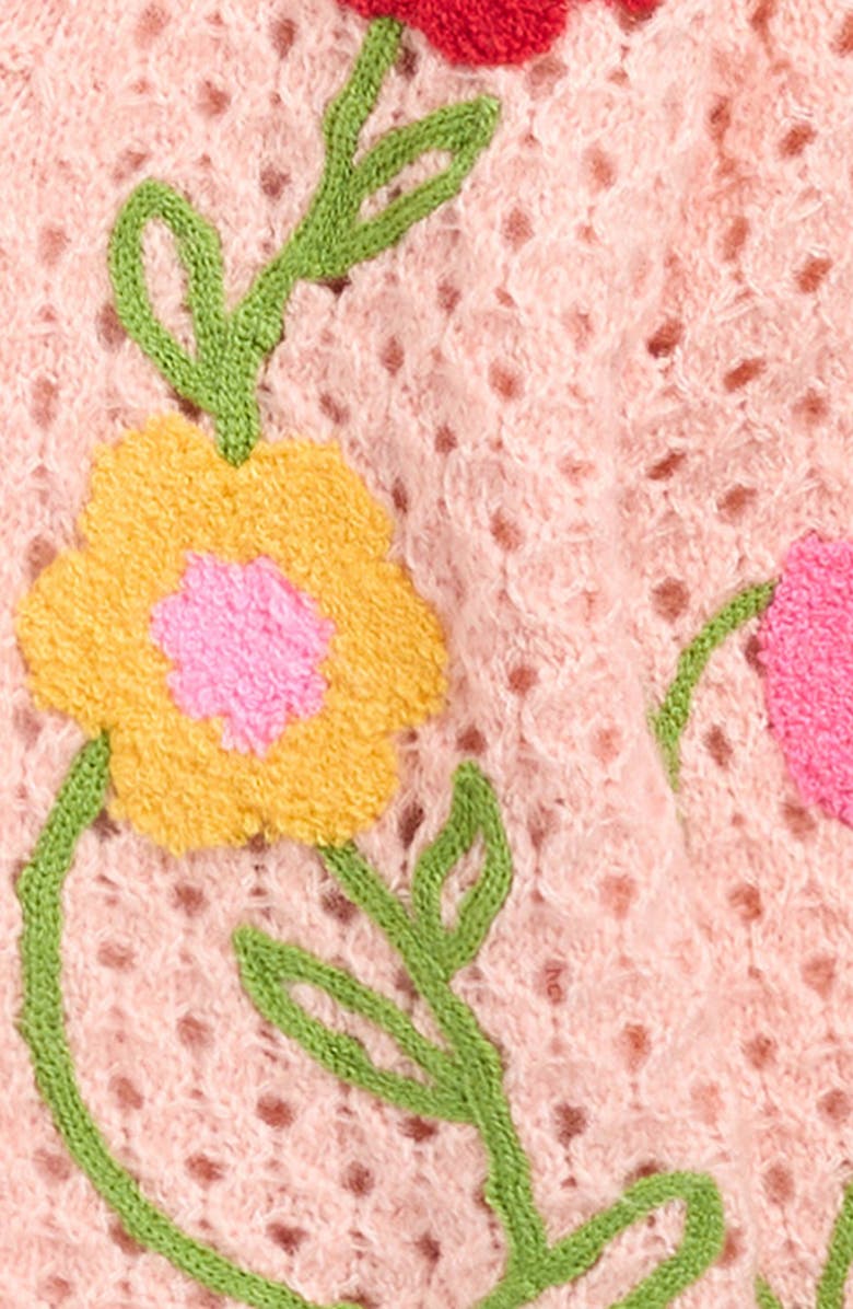 Cotton Emporium Kids' Flower Cardigan, Alternate, color, Pink