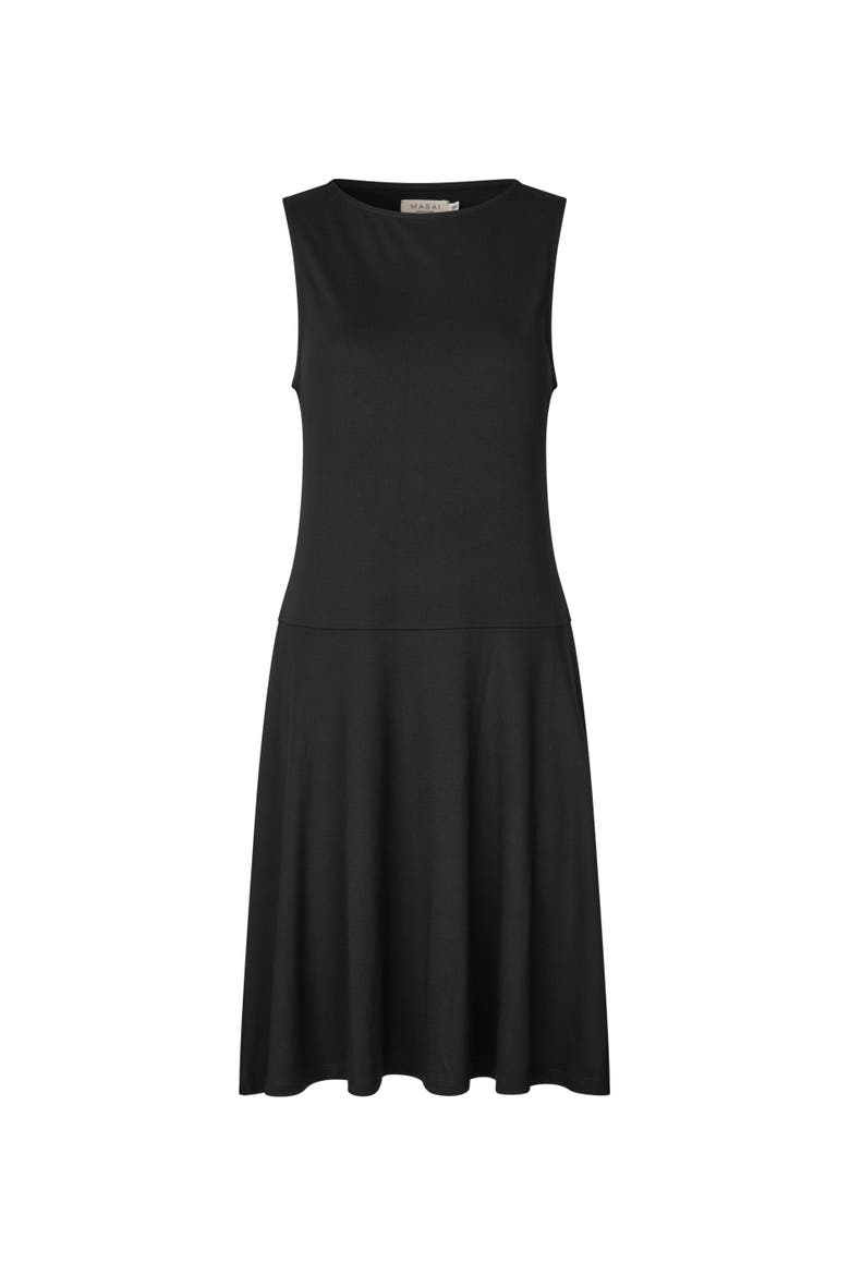 MaOlcay Sleeveless Flared Midi Dress, Alternate, color, Black