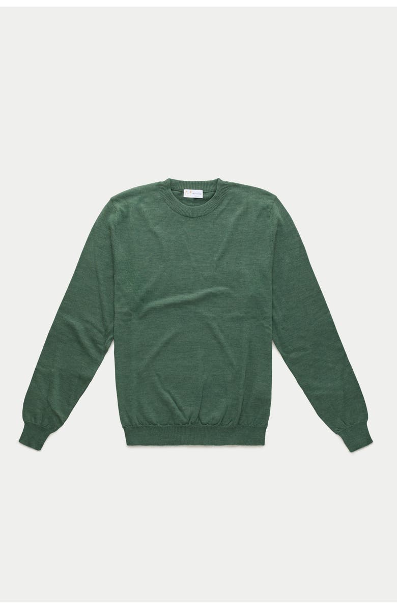 Wolf Vs. Goat (WvG) Wool Crewneck Sweater, Main, color, Abete