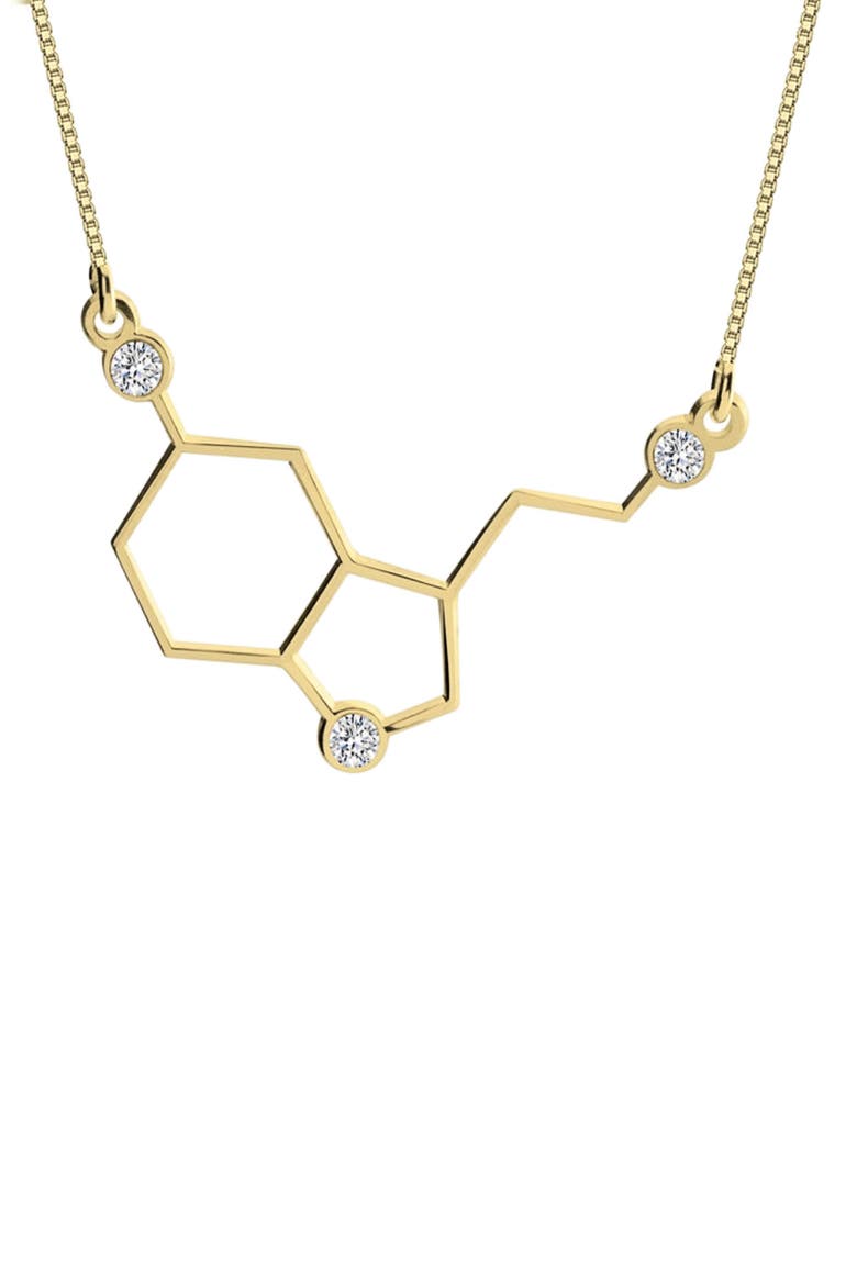 Serotonin Pendant Necklace, Main, color, GOLD PLATED