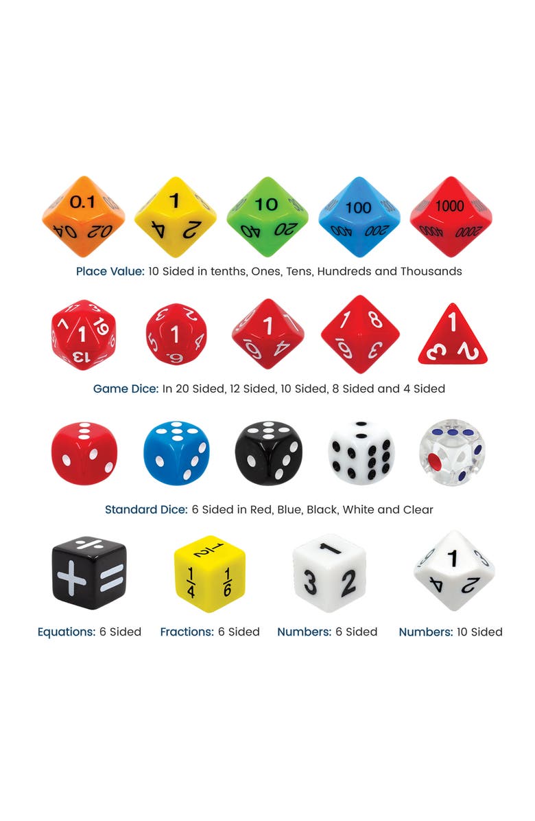 Junior Learning Dice Multipack 150 Pieces, Alternate, color, Multicolored