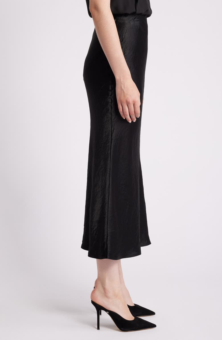 BOSS Vesatie Bias Cut Satin Maxi Skirt, Alternate, color, Blk
