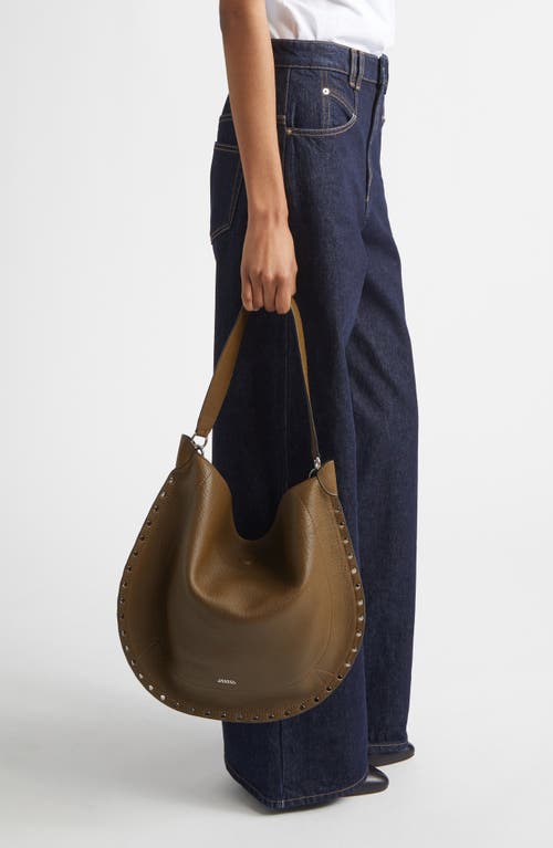 Isabel Marant Oskan Bubble Soft Leather Hobo Bag In Brown