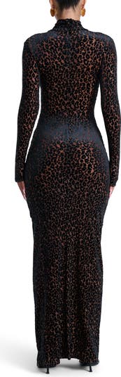Burnout Long Sleeve Maxi Dress