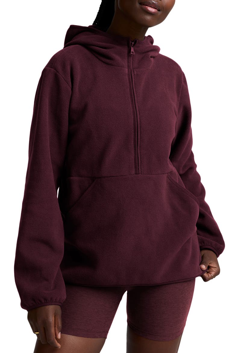 Explorer Half Zip Hoodie, Main, color, DARK CHERRY