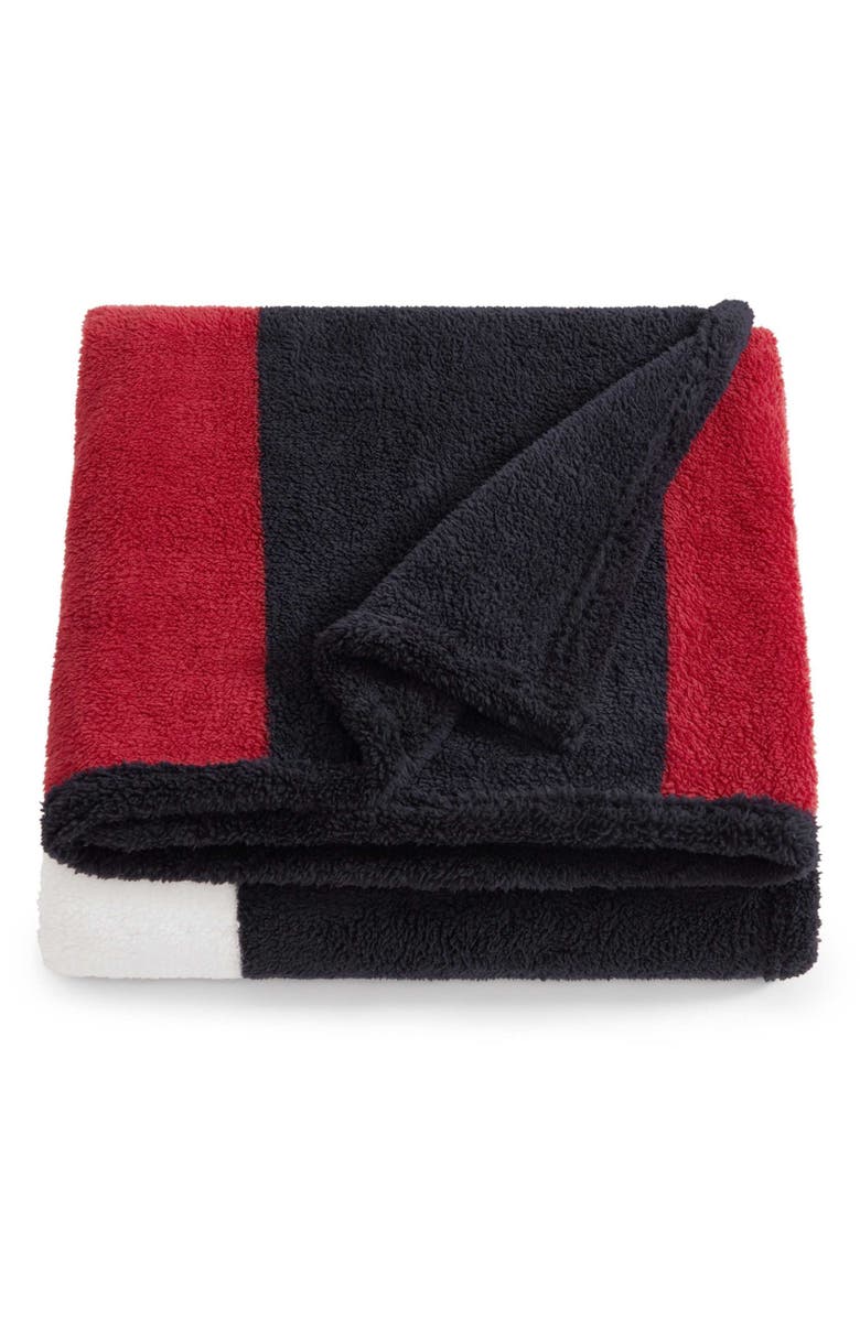 Tommy Hilfiger Iconic Flag THrow, Main, color, Navy Blue/ Red/ White