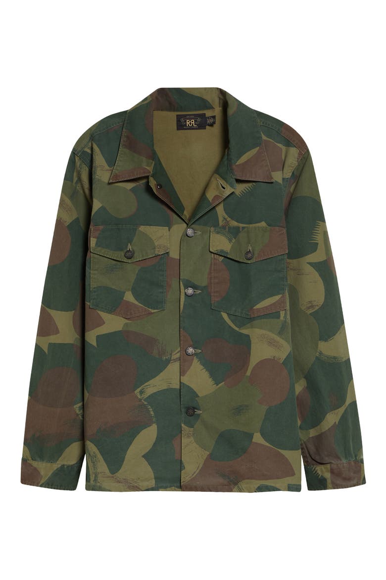 Camo Print Cotton Poplin Button-Up Overshirt, Alternate, color, PRINTED CAMO