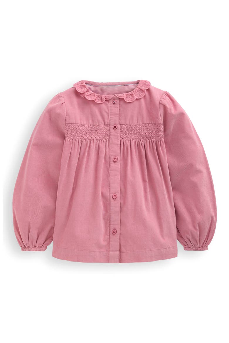 Kids' Scallop Collar Corduroy Shirt, Main, color, PINK CORD