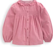 Mini Boden Kids' Scallop Collar Corduroy Shirt