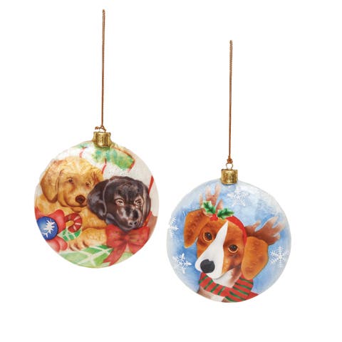Dog Christmas Tree Ornaments Set of 2