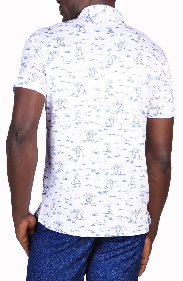 TailorByrd Vacation Byrd Performance Polo, Alternate, color, White Dove